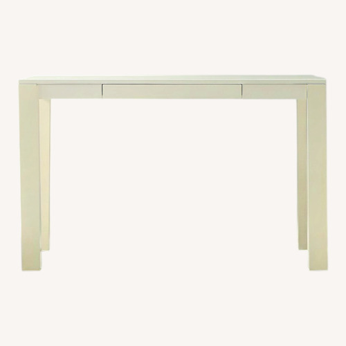 Used West Elm Parsons White Wood Desk for sale on AptDeco