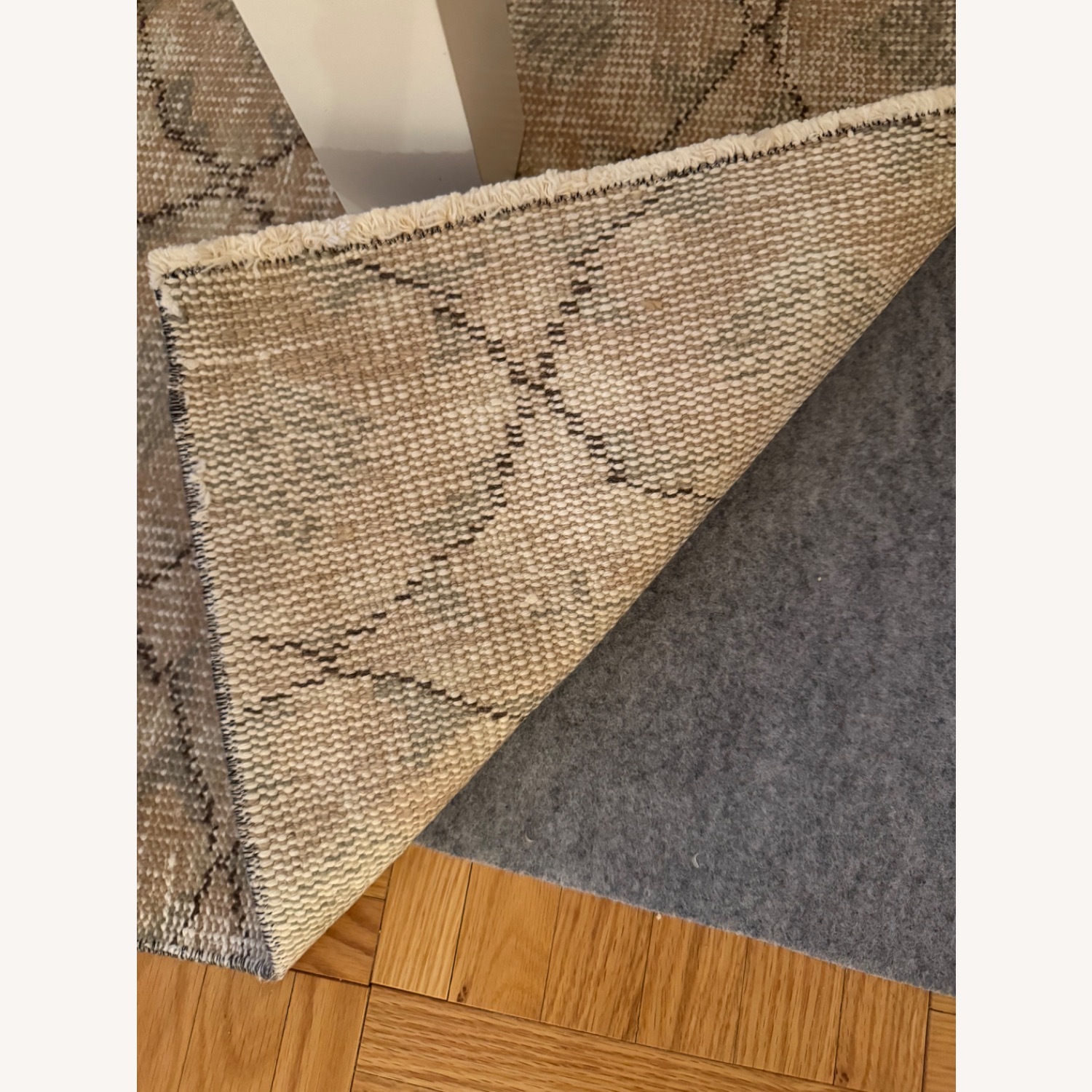 Vintage/Antique Green Small Rug 3' x 5' - image-3