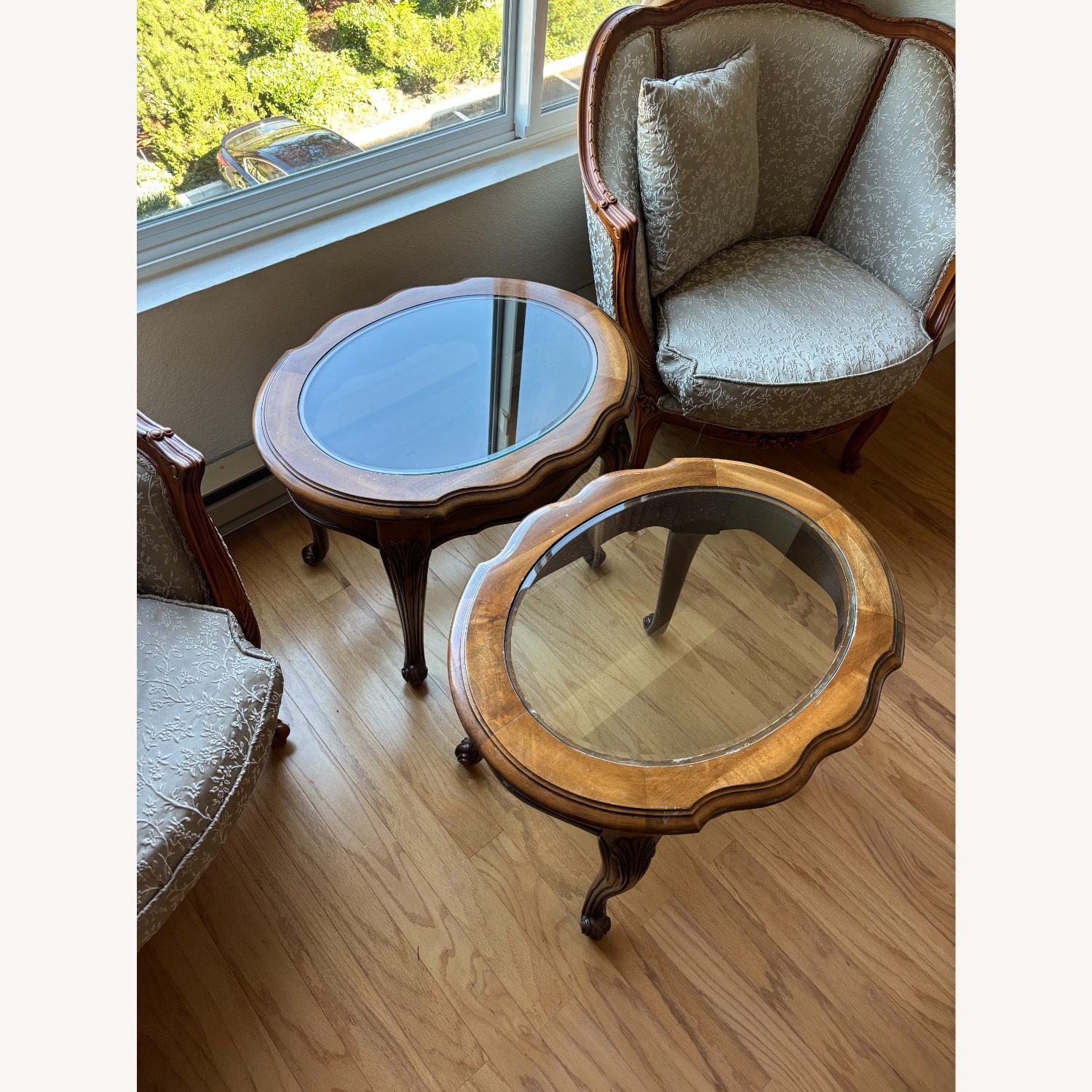 Vintage Dark Wood Coffee Table & Side Table Set - image-16