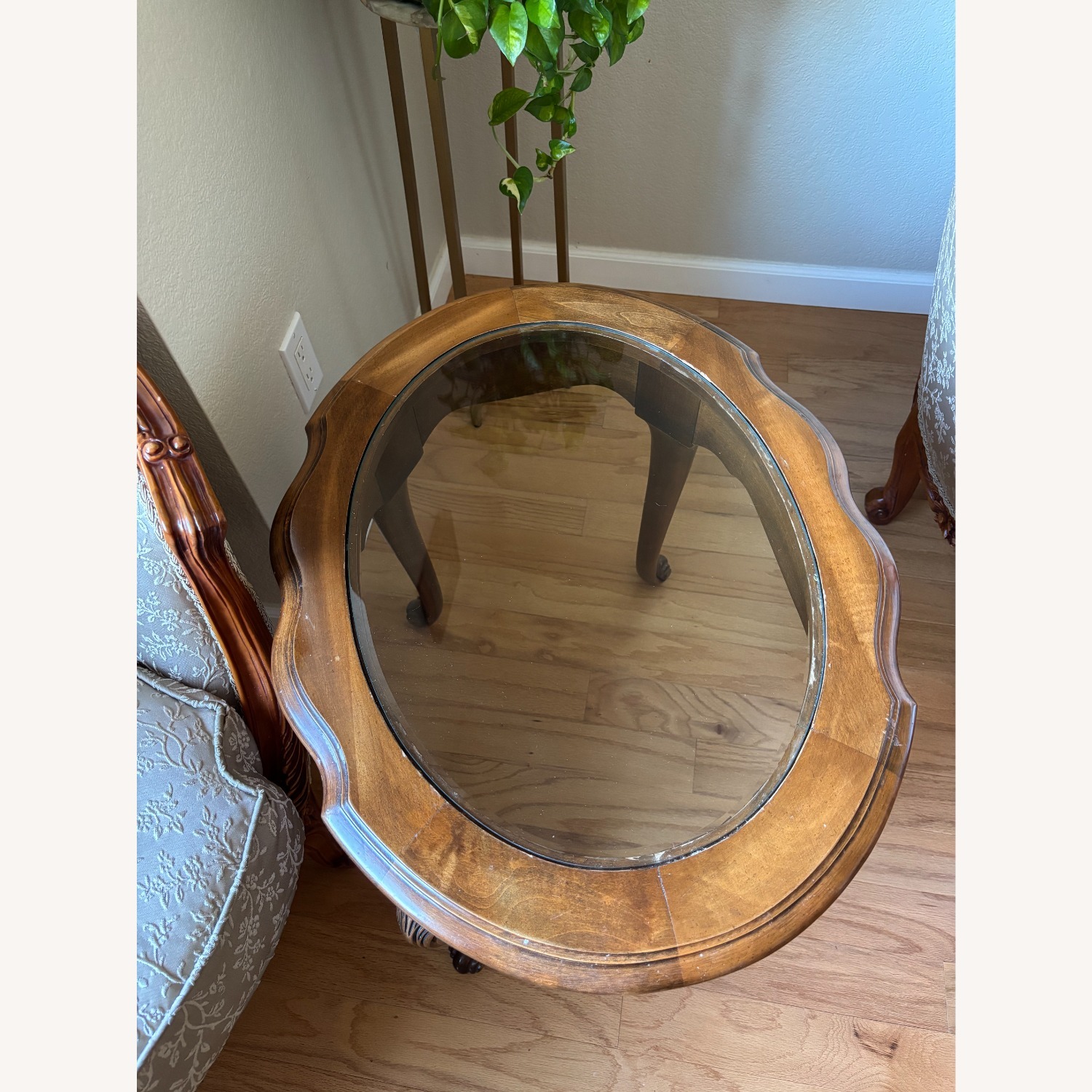 Vintage Dark Wood Coffee Table & Side Table Set - image-17