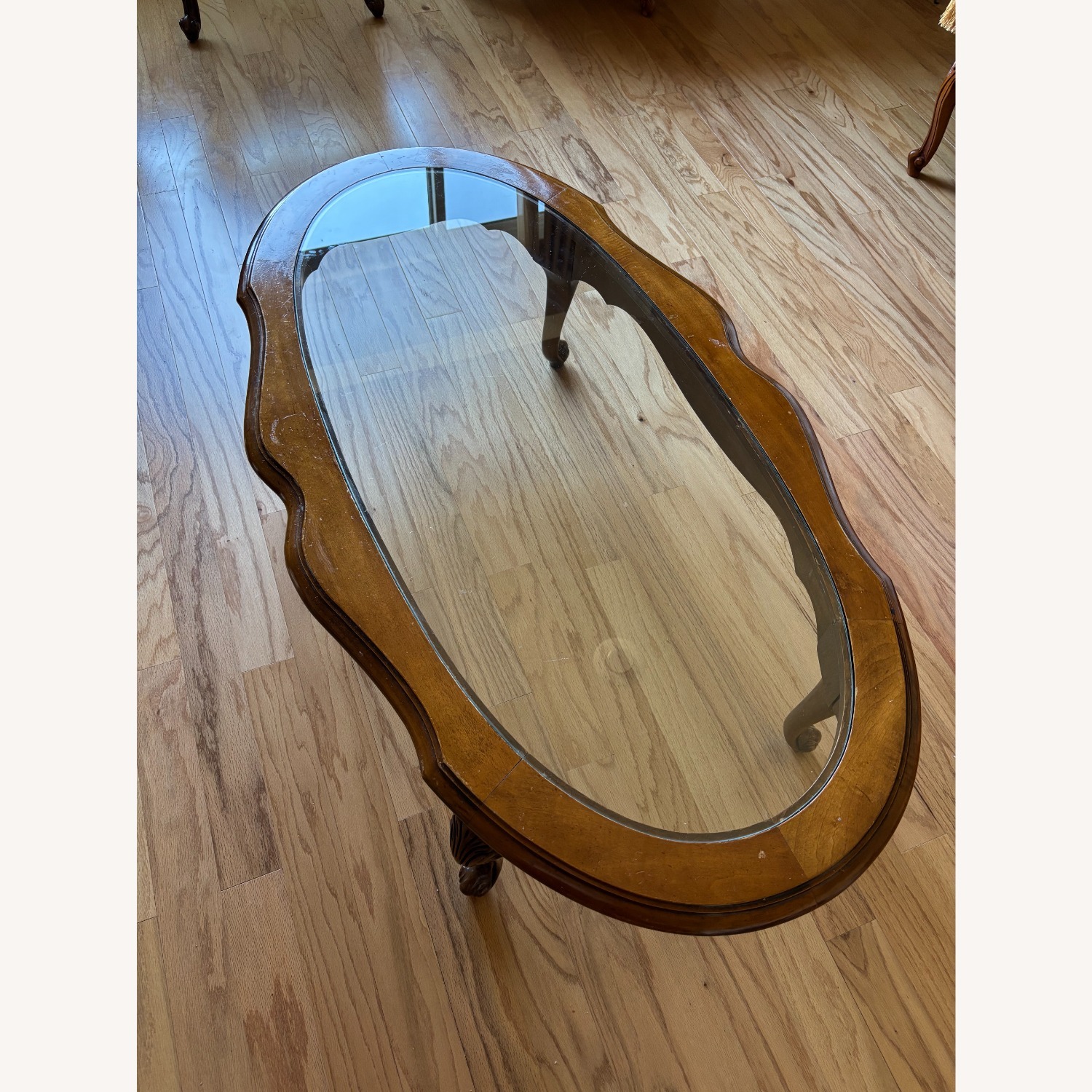 Vintage Dark Wood Coffee Table & Side Table Set - image-2