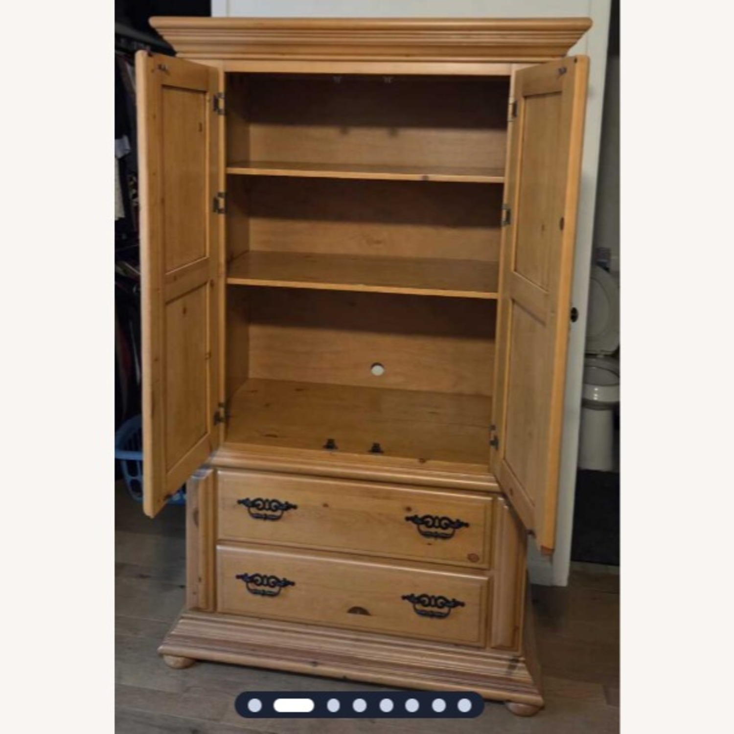 Pine Wood Armoire - image-2