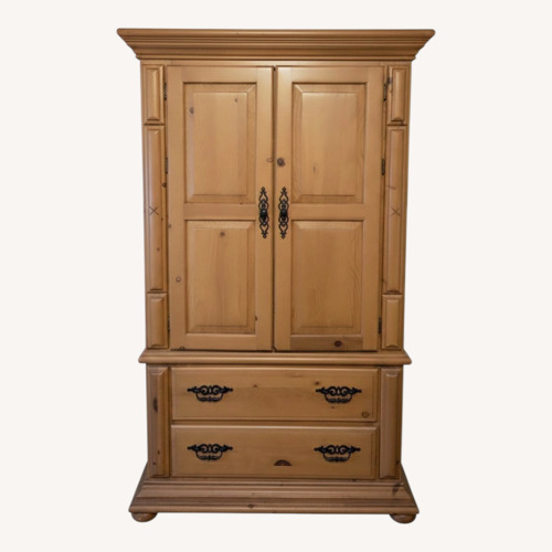 Used Pine Wood Armoire for sale on AptDeco