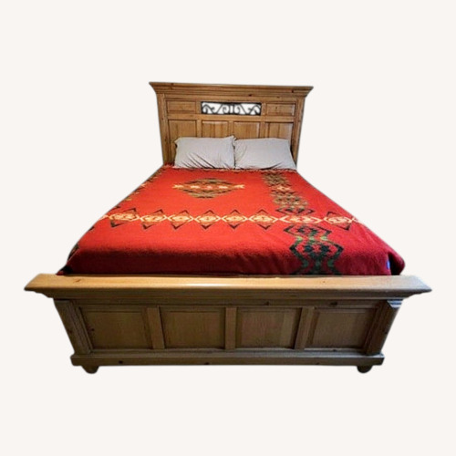 Used Pine Queen Bed for sale on AptDeco