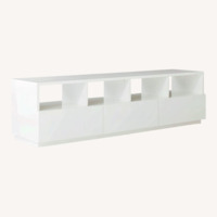 CB2 White Media Storage