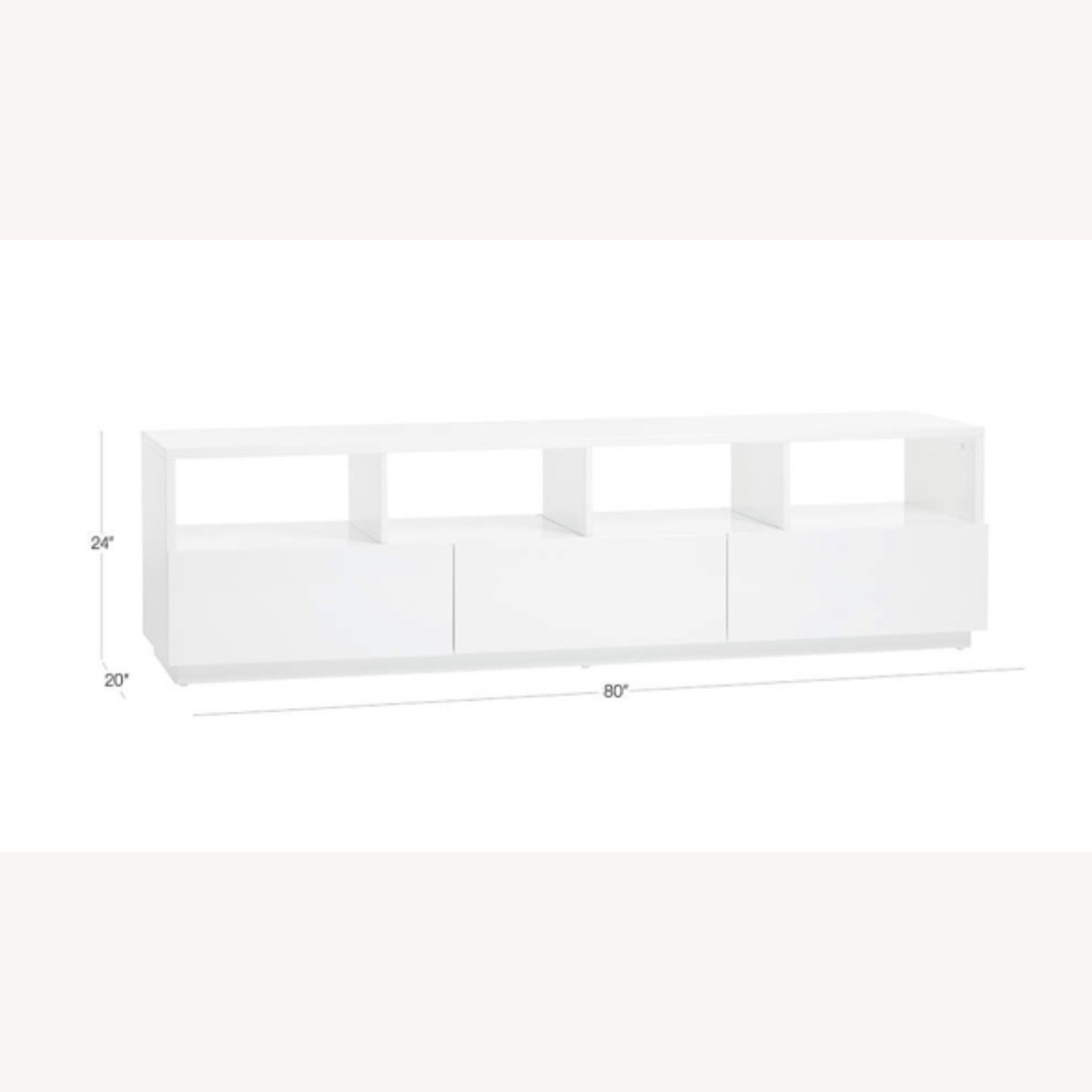 CB2 White Media Storage - image-1