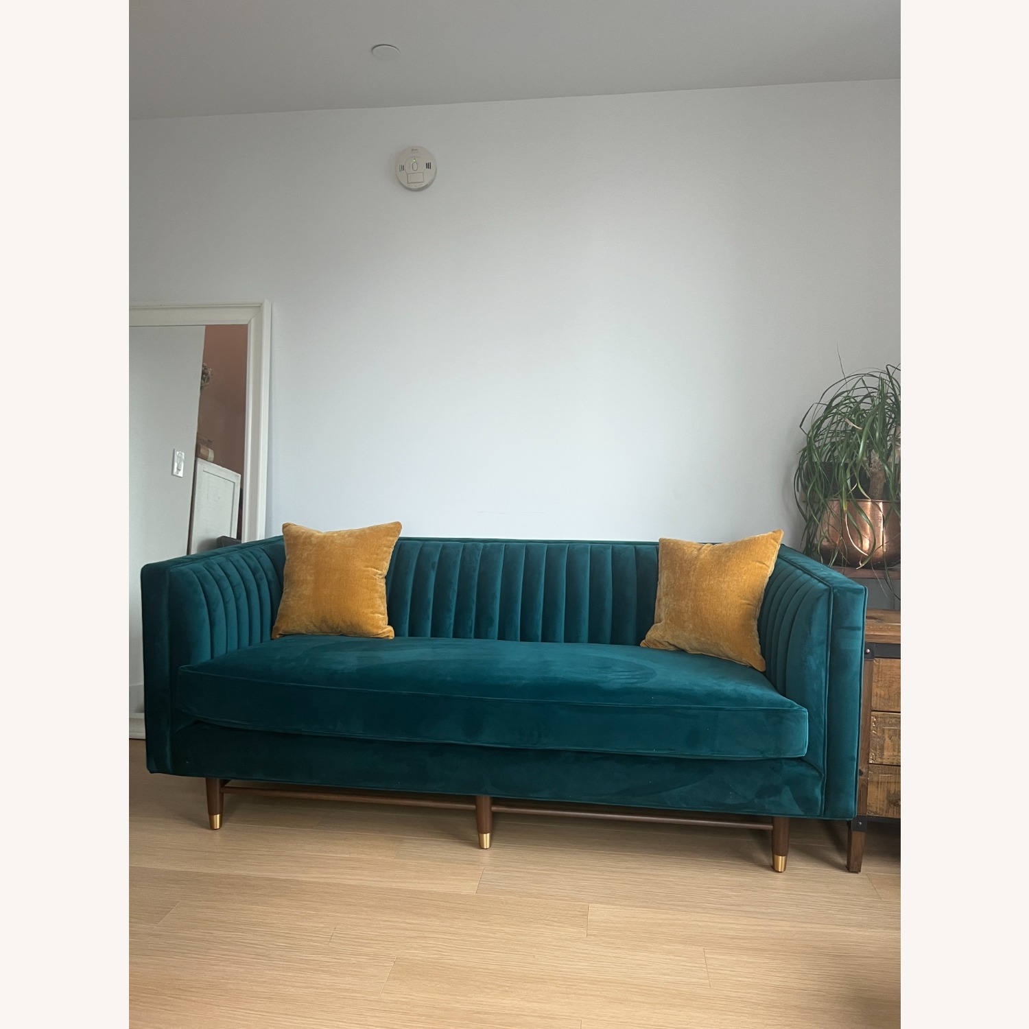 Joybird Green Velvet 3+ Seater Sofa - image-1