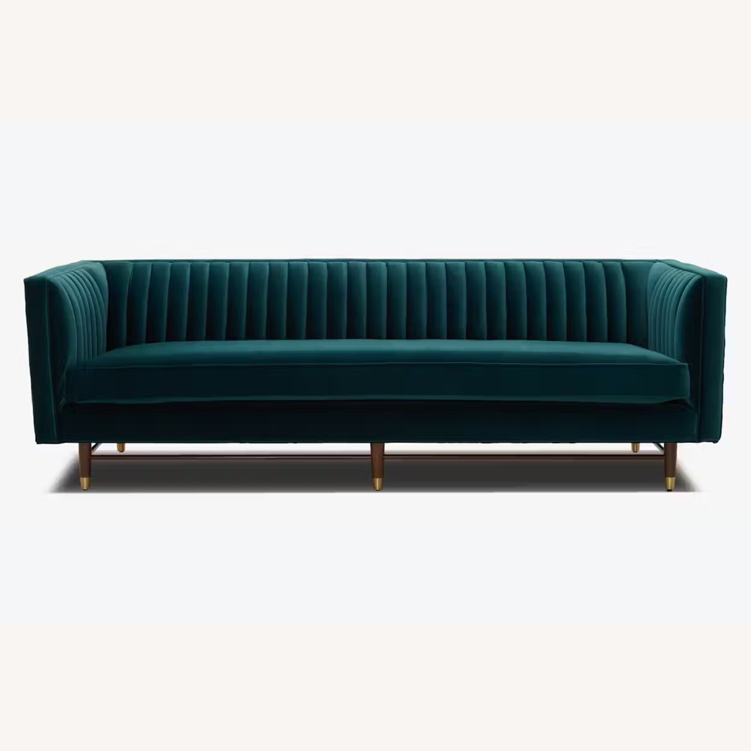 Joybird Green Velvet 3+ Seater Sofa - image-4