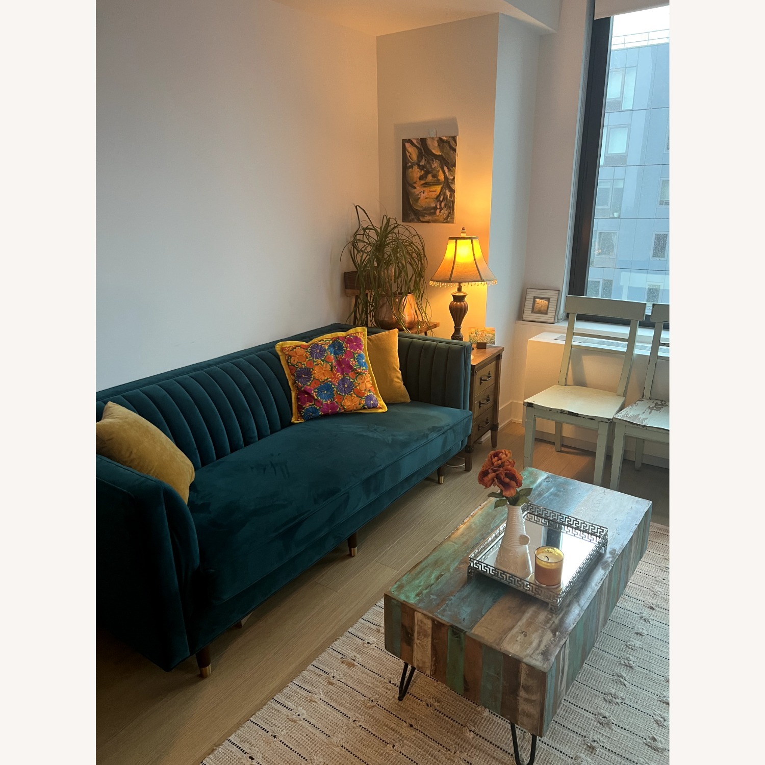 Joybird Green Velvet 3+ Seater Sofa - image-2