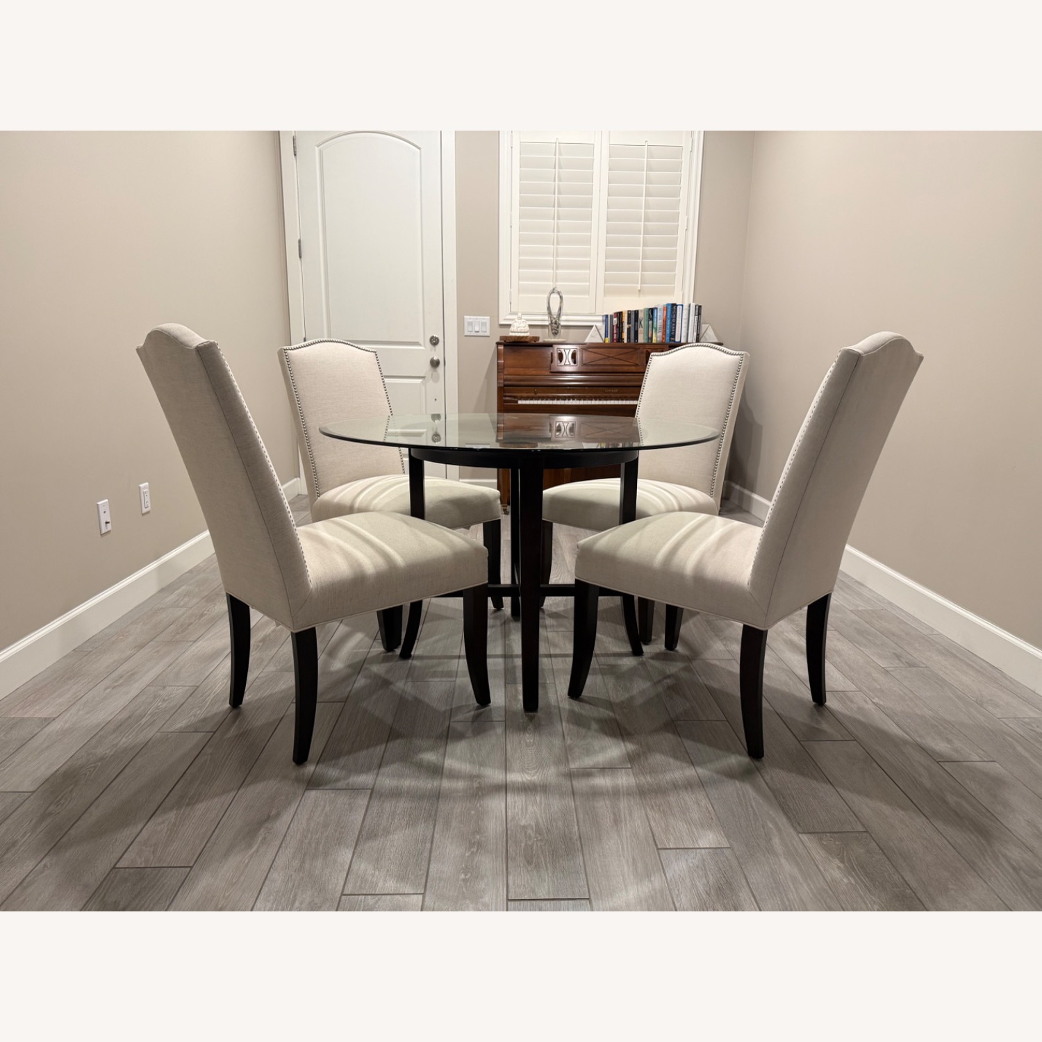 Crate & Barrel Colette II Upholstered Dining Chairs - image-1