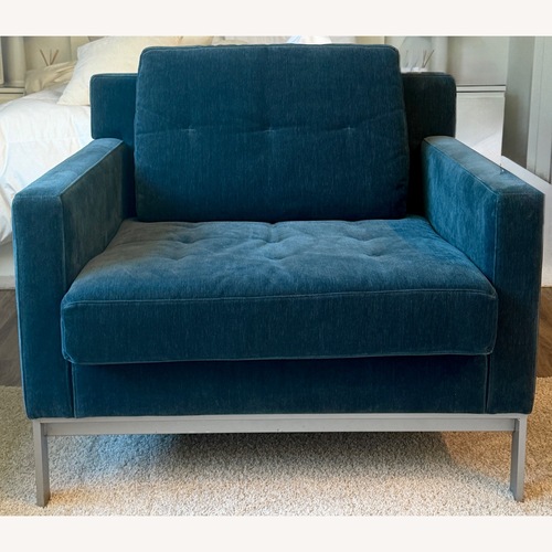 Used Coalesse Millbrae Blue Lounge Chair for sale on AptDeco