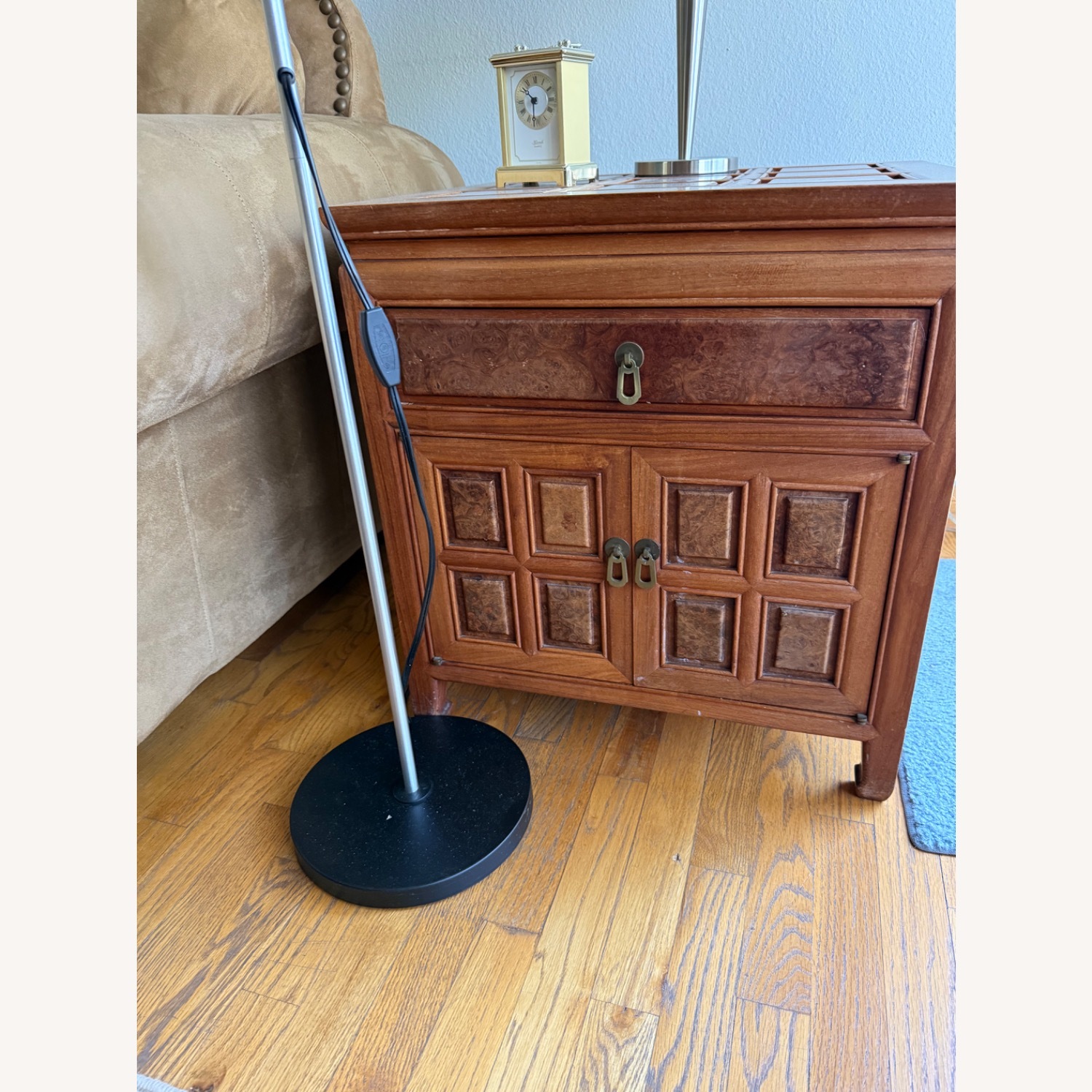 Vintage Burl Wood Asian Style Nightstands - image-4