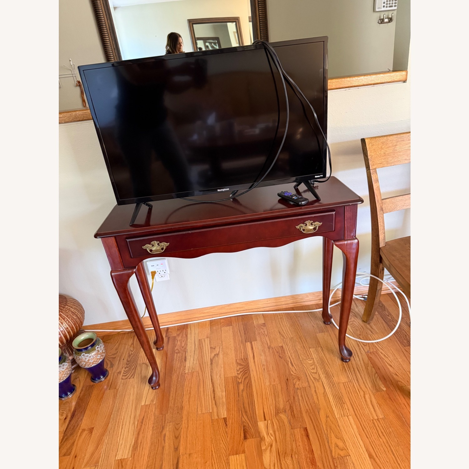 Vintage/Antique Dark Brown Side Table - image-3