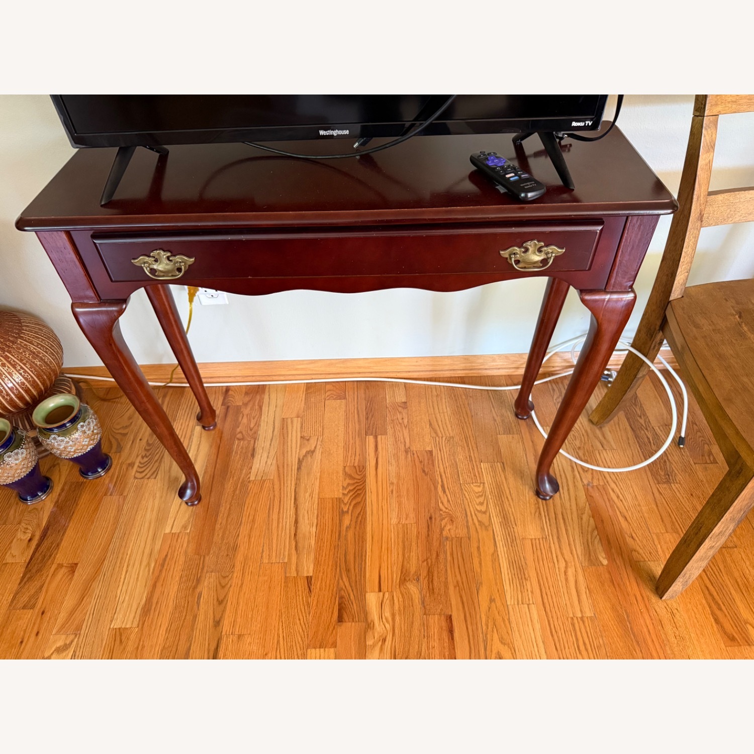 Vintage/Antique Dark Brown Side Table - image-2