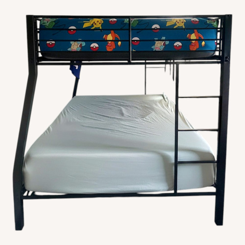 Used  Black Metal Full Over Queen Bunk Bed  for sale on AptDeco