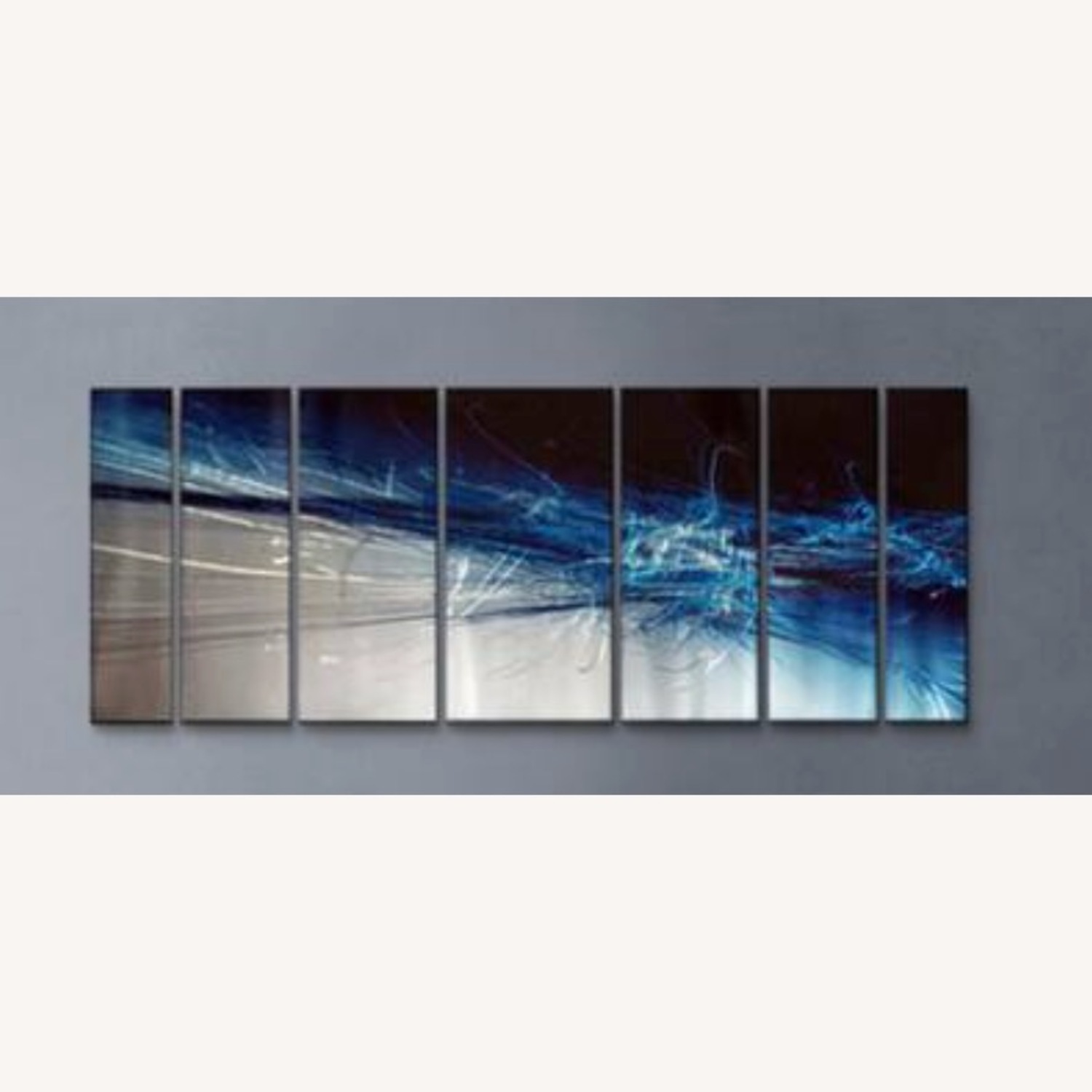 Forever Light Gray Metal Wall Art - image-1