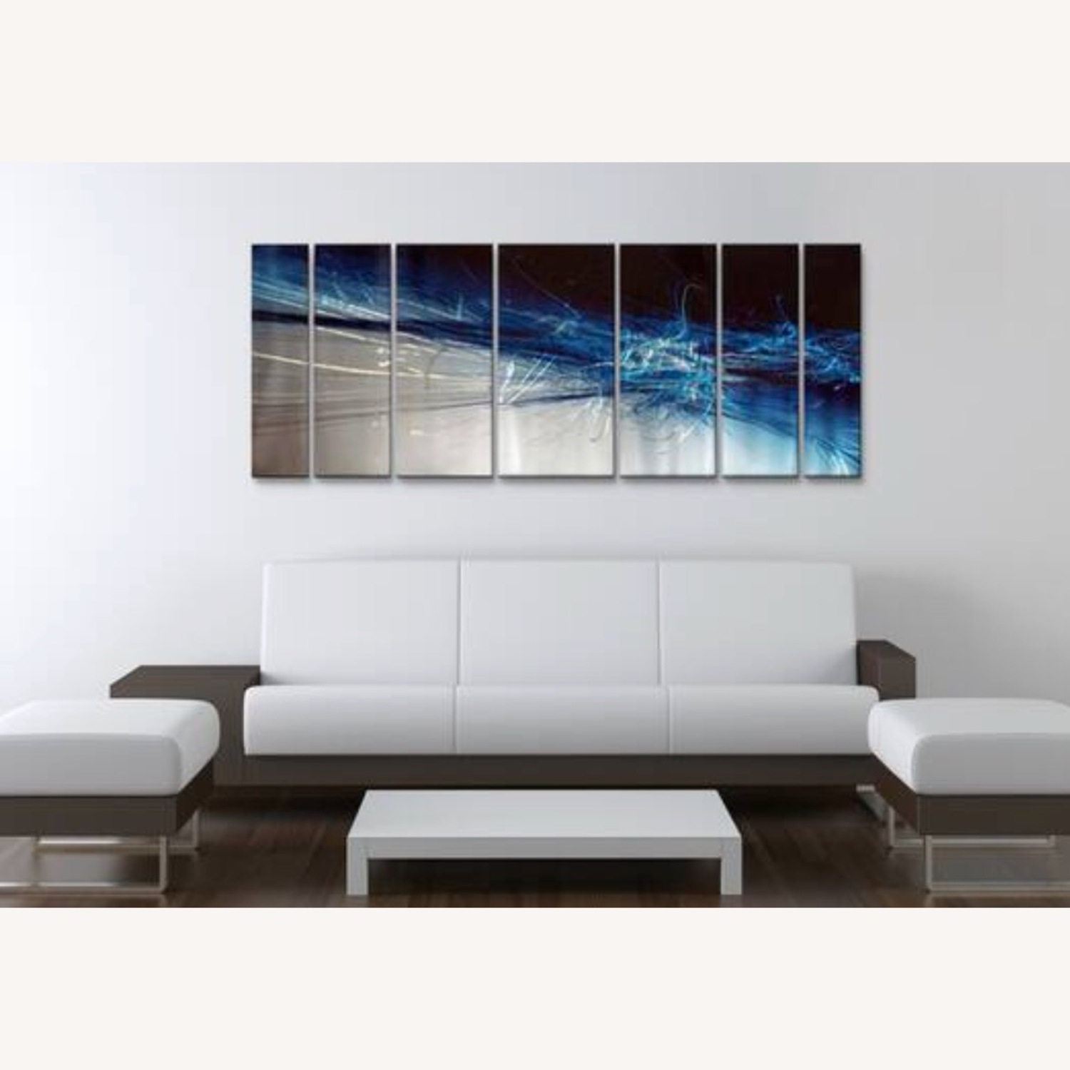 Forever Light Gray Metal Wall Art - image-2