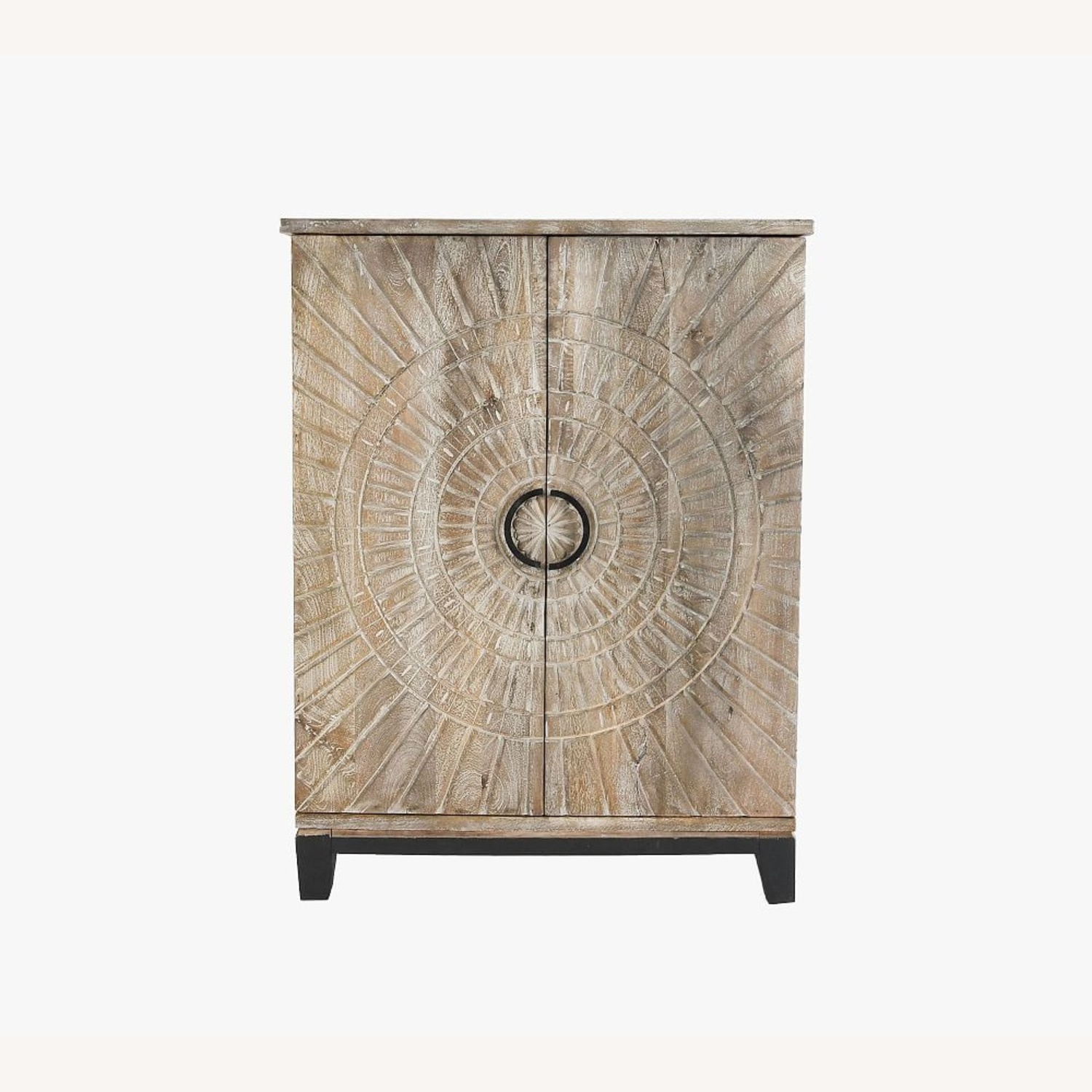 Pottery Barn Light Brown Wood Bar Cart - image-5