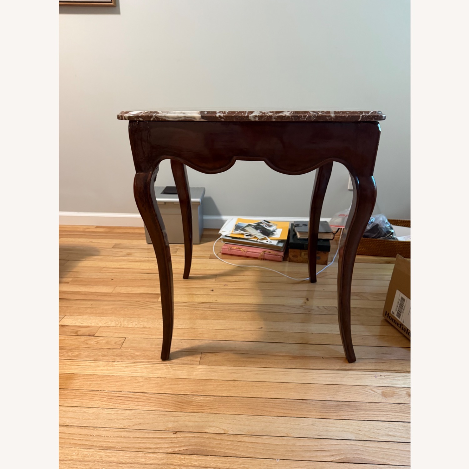 Antique Marble Side Table - image-3