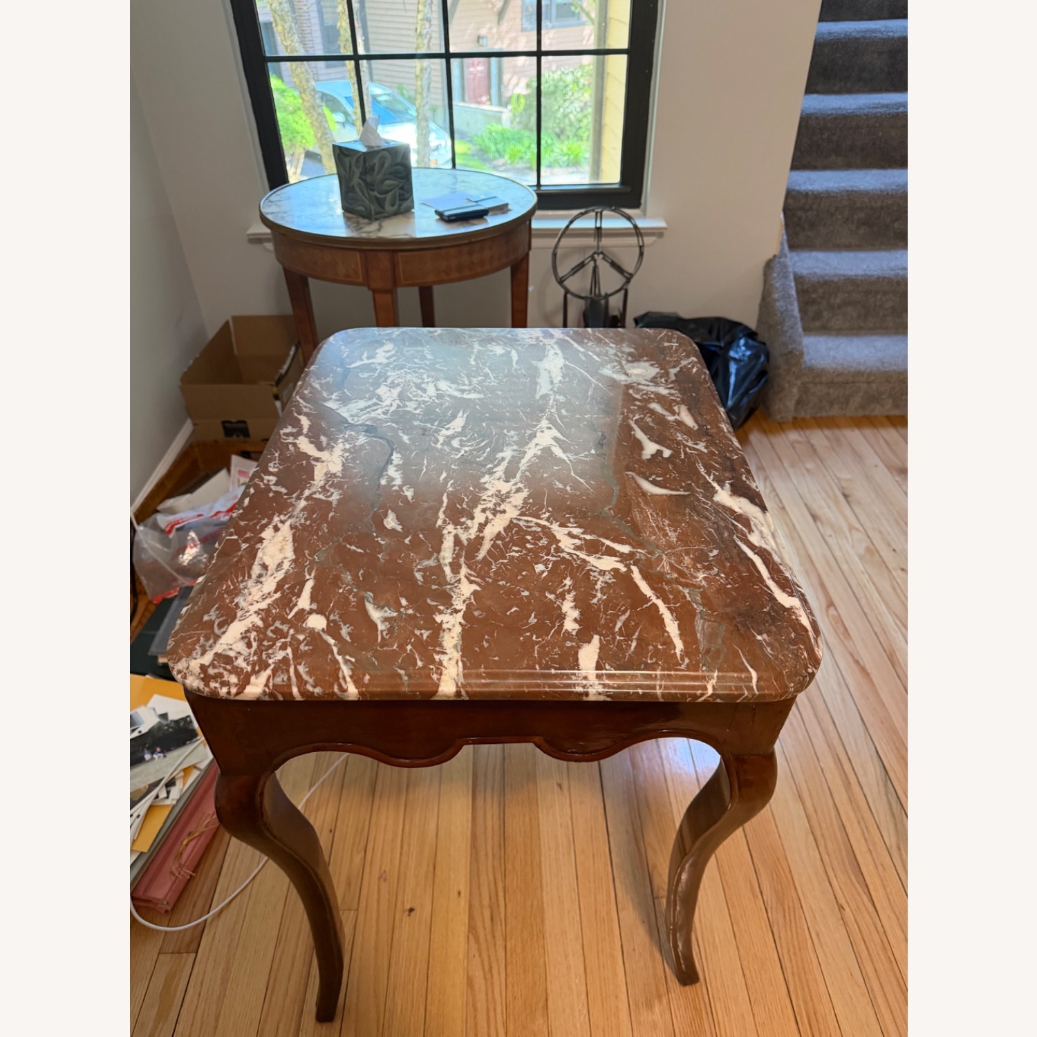 Antique Marble Side Table - image-4