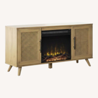TV Stand for TVs up to 60" with Electric Fireplace, Campbell Oak