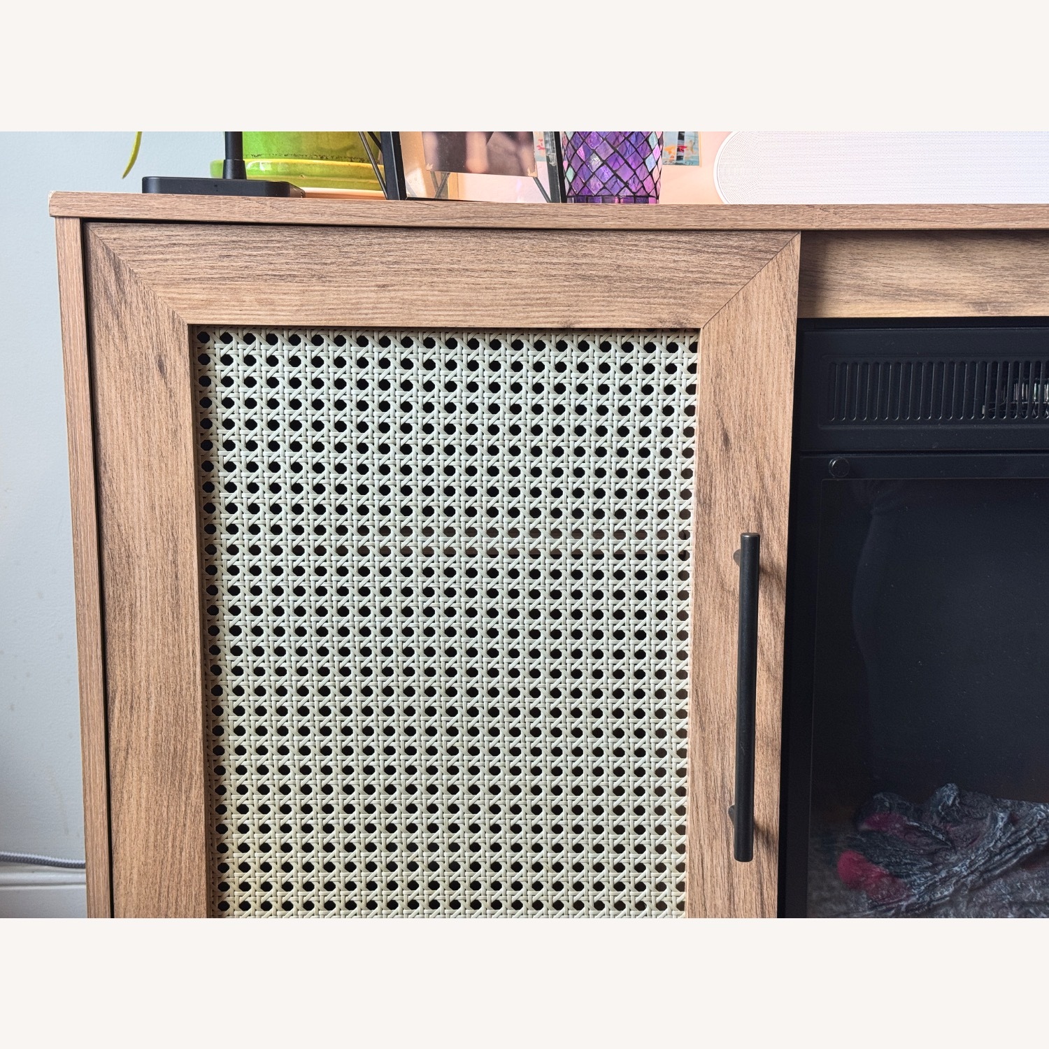 TV Stand for TVs up to 60" with Electric Fireplace, Campbell Oak - image-12