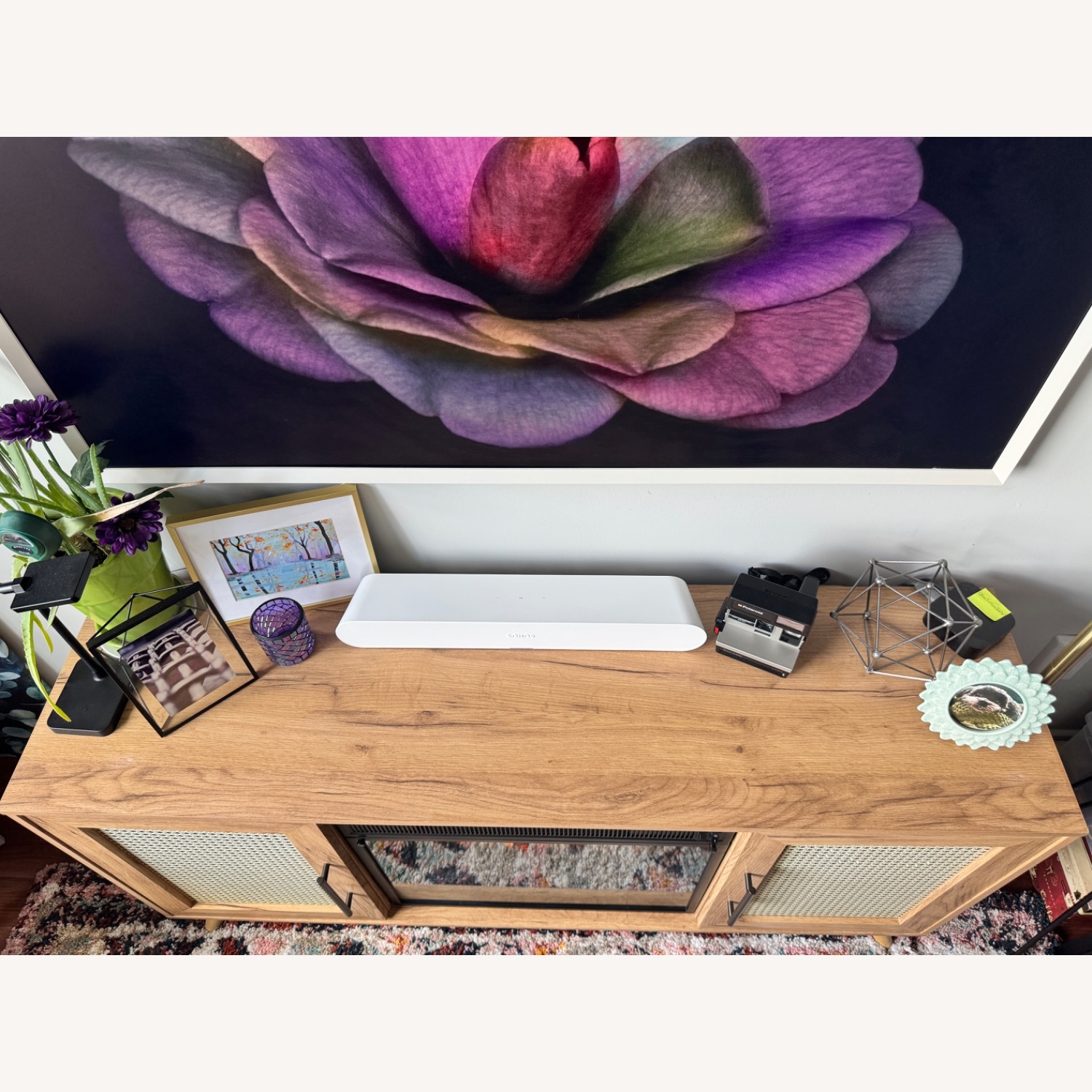 TV Stand for TVs up to 60" with Electric Fireplace, Campbell Oak - image-4