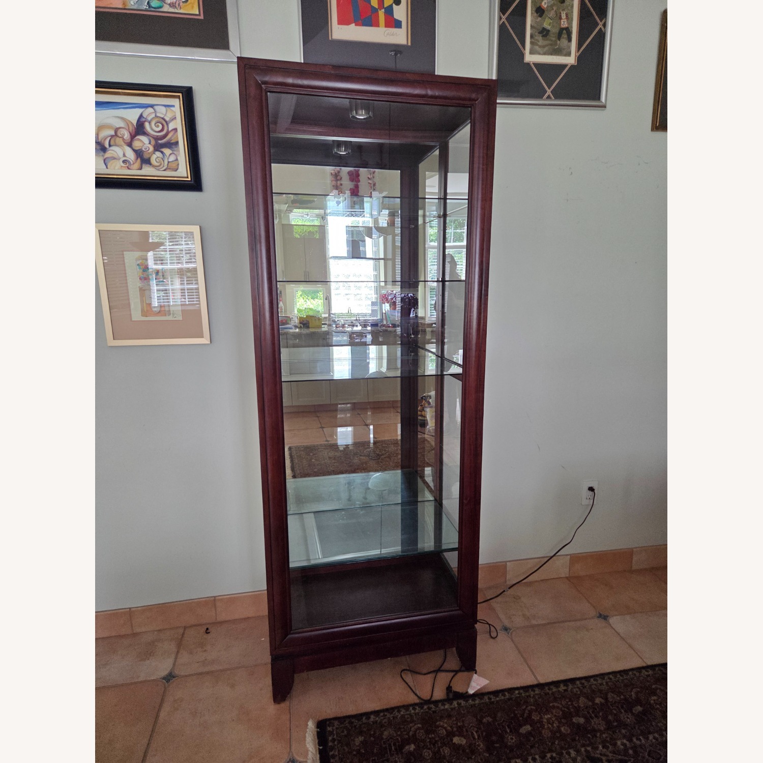 Curio/Display Cabinets Wood and Glass - image-3
