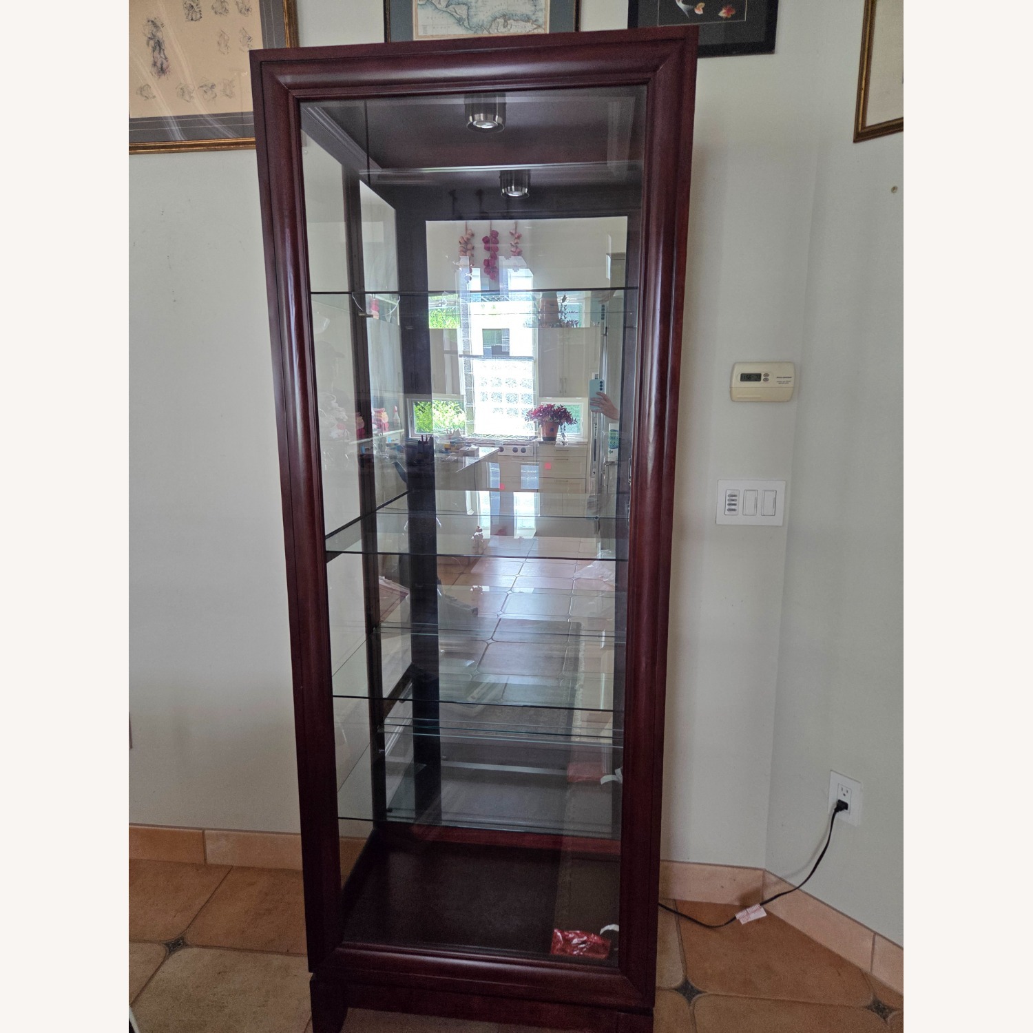 Curio/Display Cabinets Wood and Glass - image-2