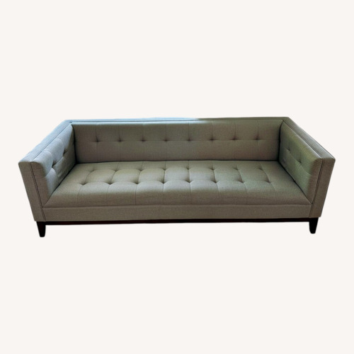 Used TOV Furniture Modern Gray Tufted Sofa for sale on AptDeco