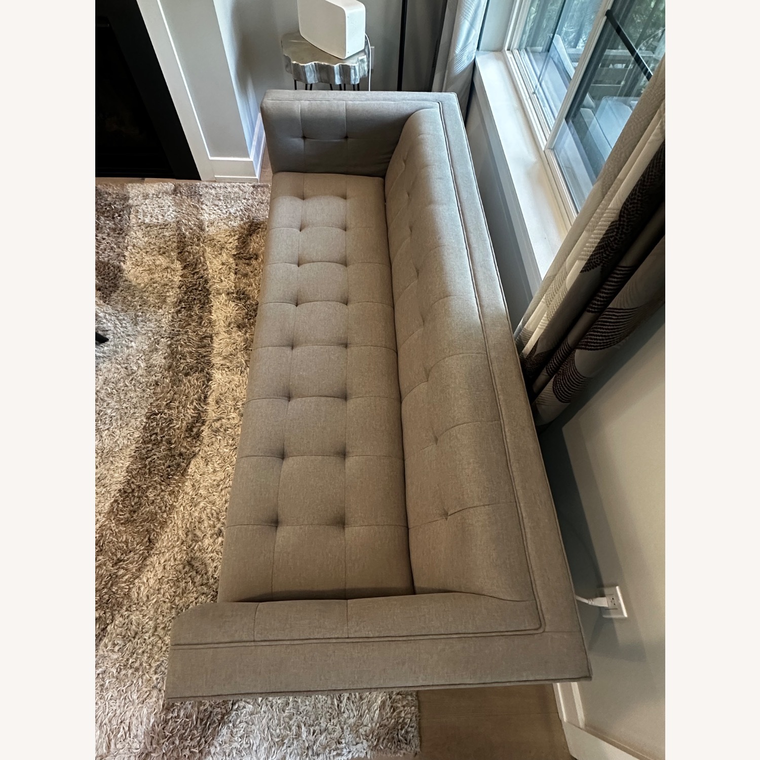 TOV Furniture Modern Gray Tufted Sofa - image-2