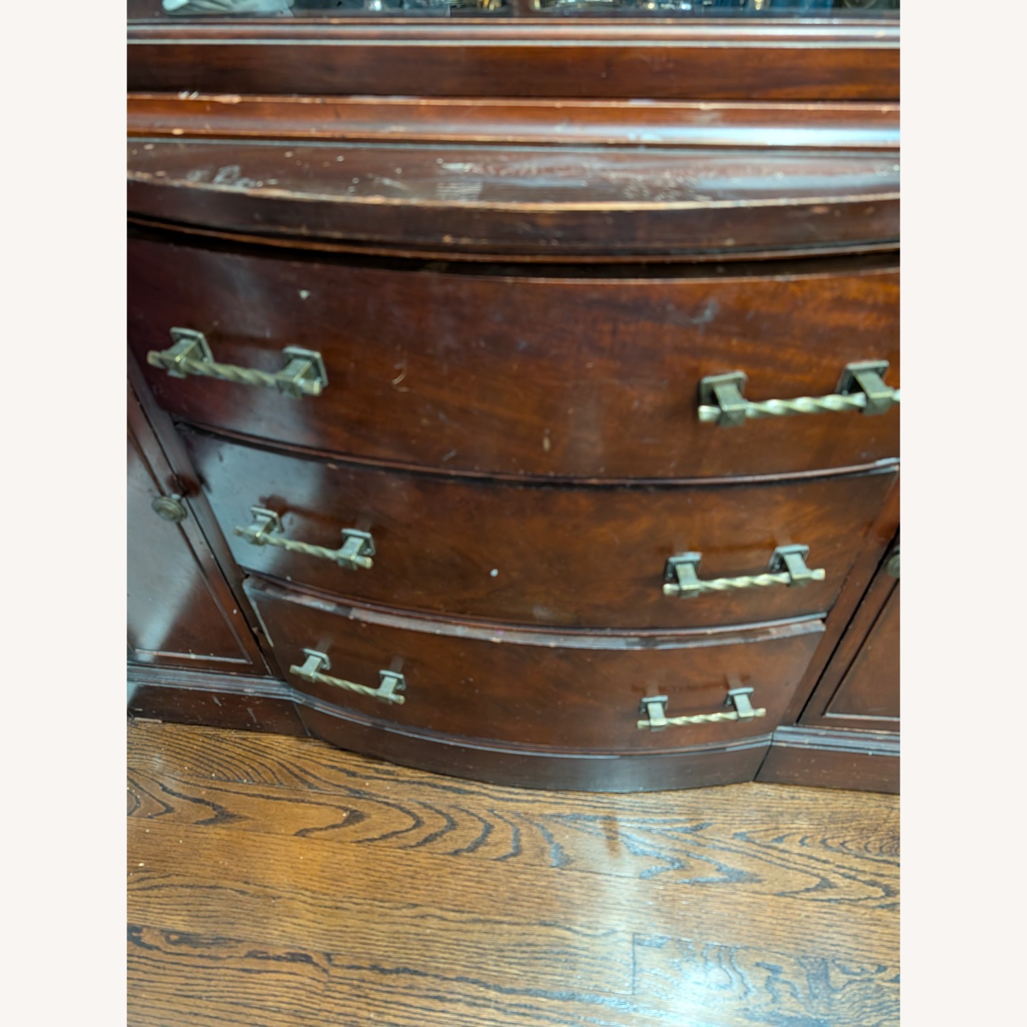 Dark Brown Wood Wall Unit - image-2