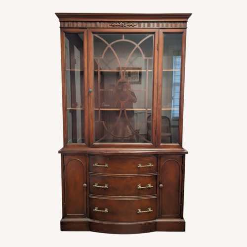 Used Dark Brown Wood Wall Unit for sale on AptDeco