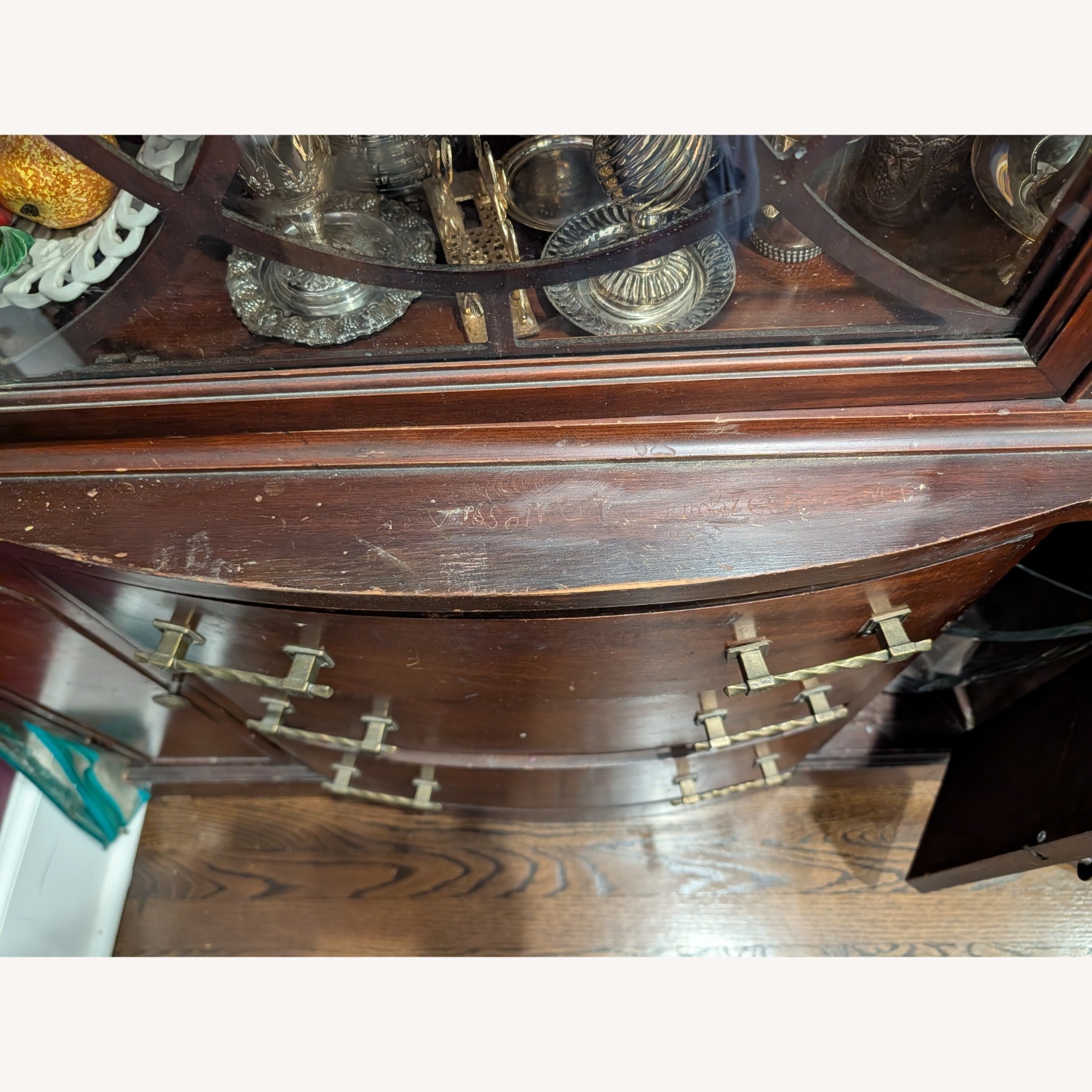 Dark Brown Wood Wall Unit - image-3