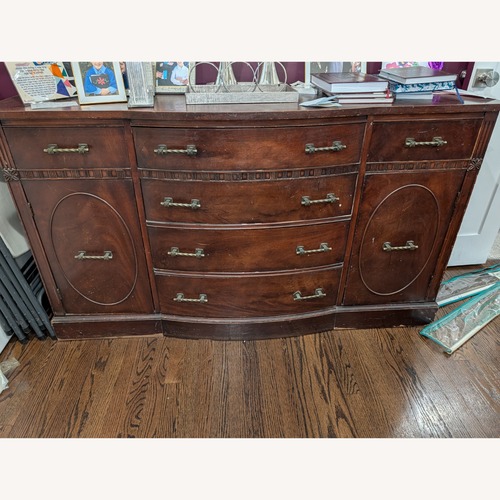 Used Vintage/Antique Dark Brown Wood Sideboard for sale on AptDeco