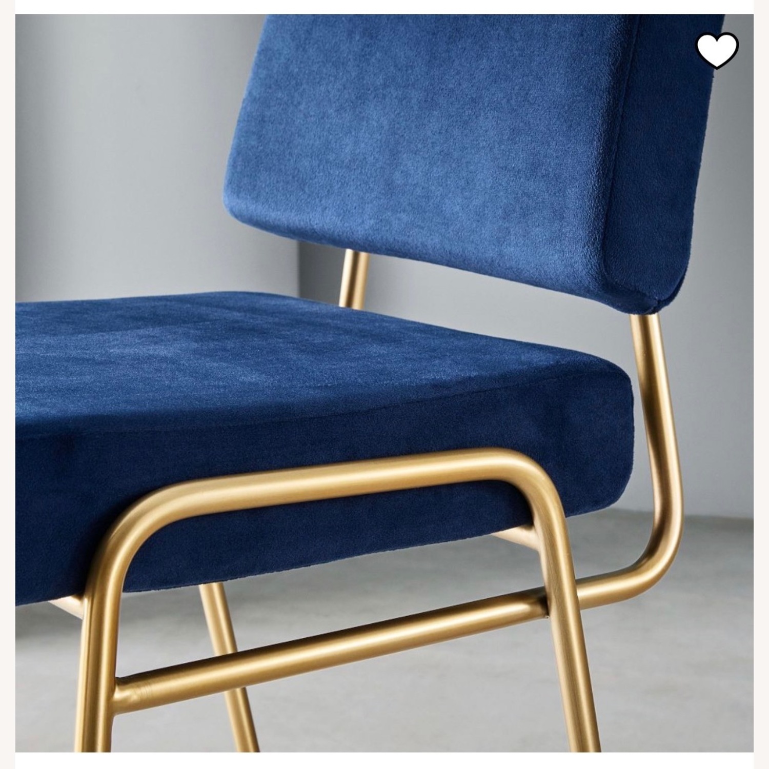 West Elm Wire Frame Blue Brass Stools - image-3