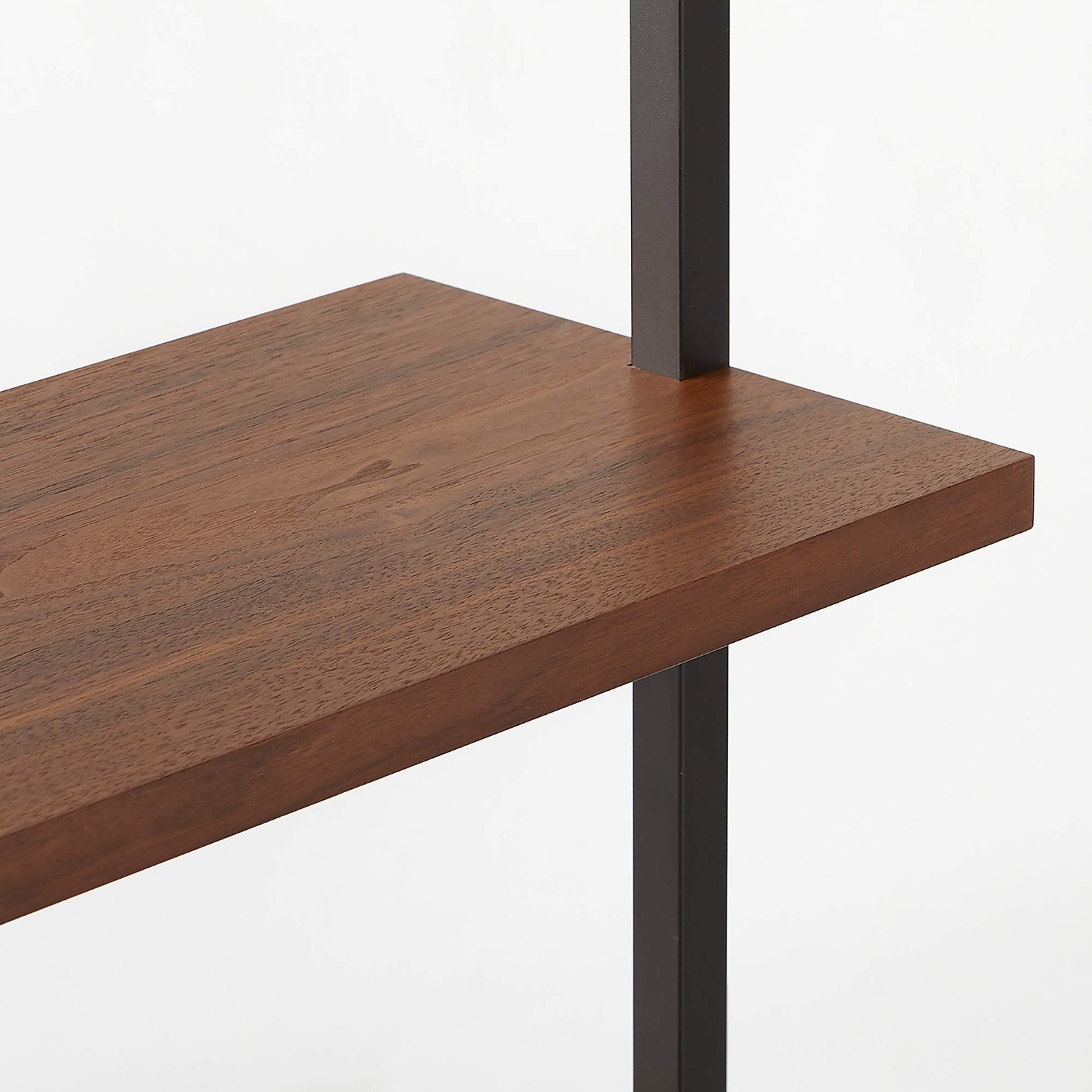 CB2 70” Helix Walnut Wood Wall Mount Bookshelf - image-6