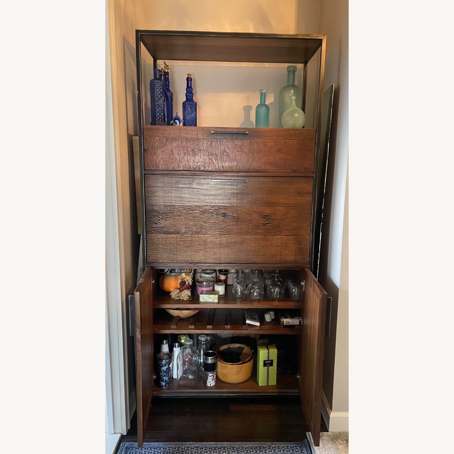 Crate & Barrel Clive Bar Cabinet - image-4