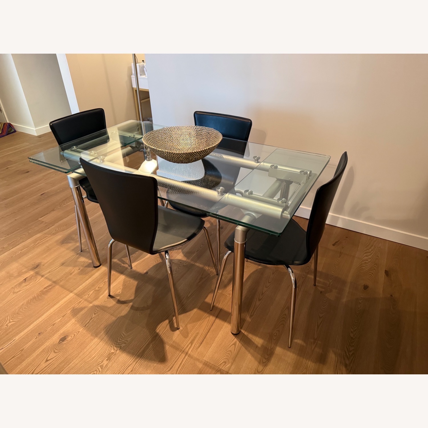 Modern Glass Dining Table-Extendable - image-3