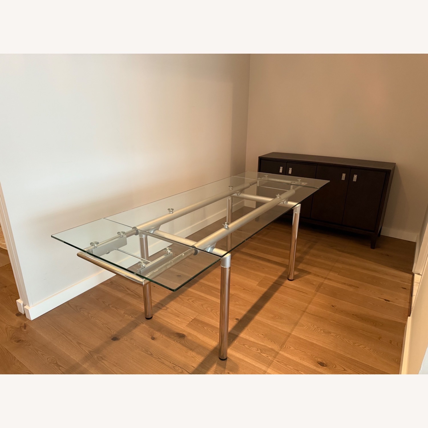Modern Glass Dining Table-Extendable - image-4
