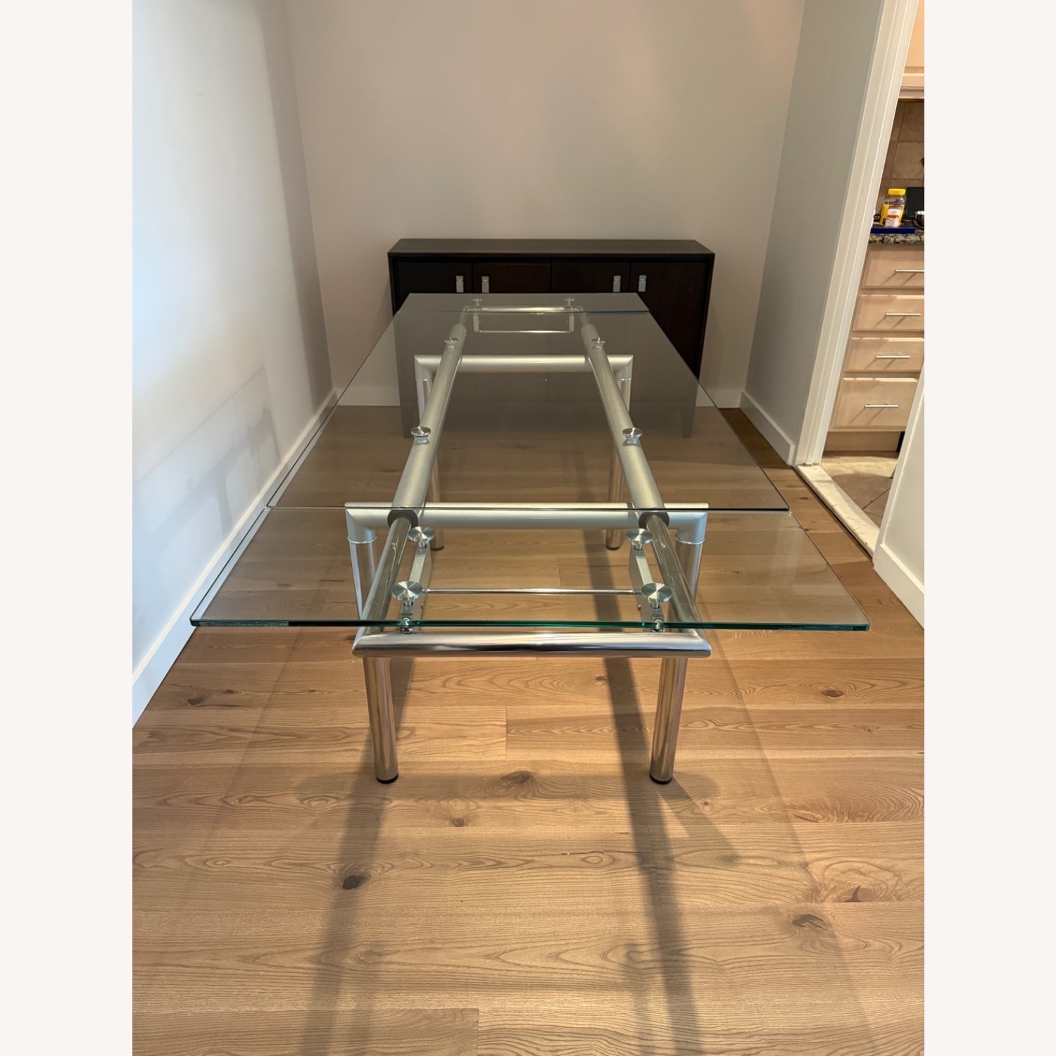 Modern Glass Dining Table-Extendable - image-5