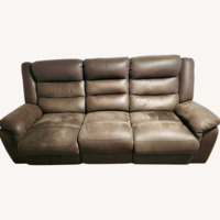 Dark Brown Suede 3+ Seater Sofa