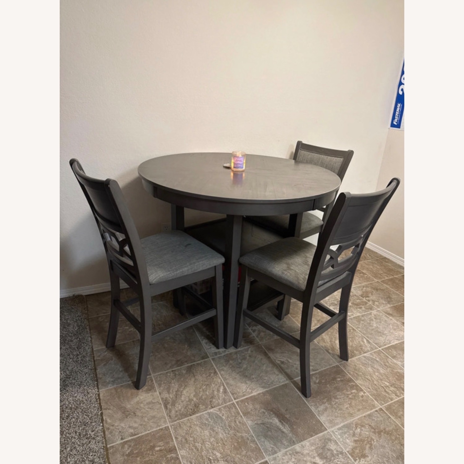 Ashley Furniture Dark Gray Wood Dining Table - image-2