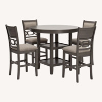 Ashley Furniture Dark Gray Wood Dining Table