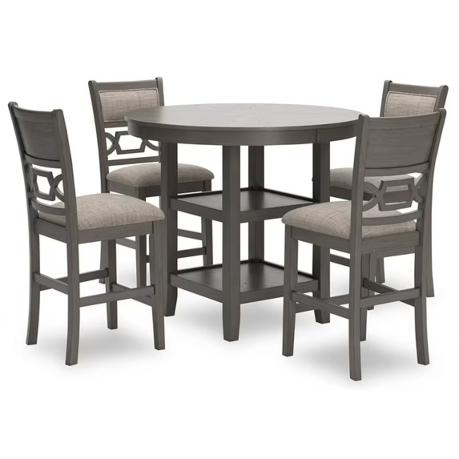 Ashley Furniture Dark Gray Wood Dining Table - image-4