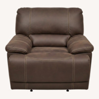 Dark Brown Microsuede Recliner