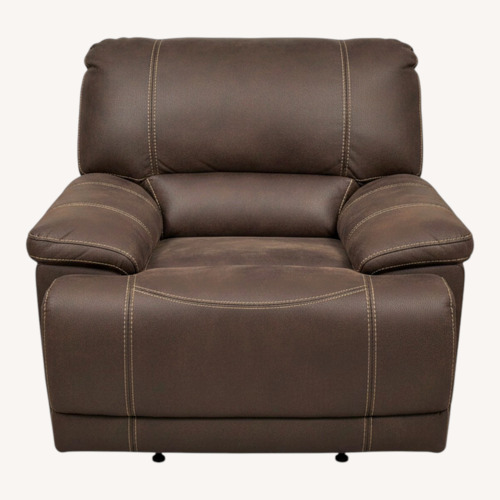 Used Dark Brown Microsuede Recliner for sale on AptDeco