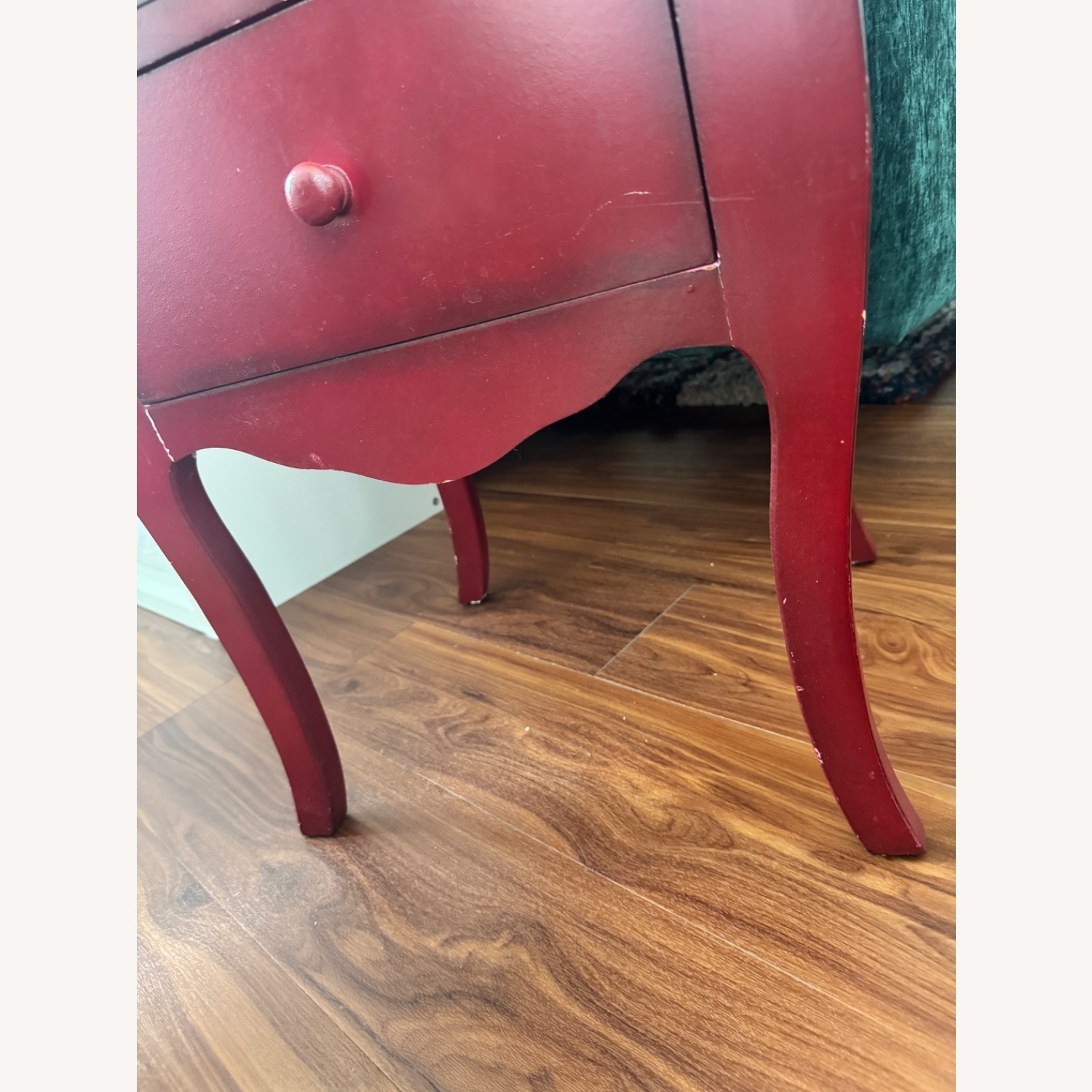 Quirky Red Wood Nightstand - image-7