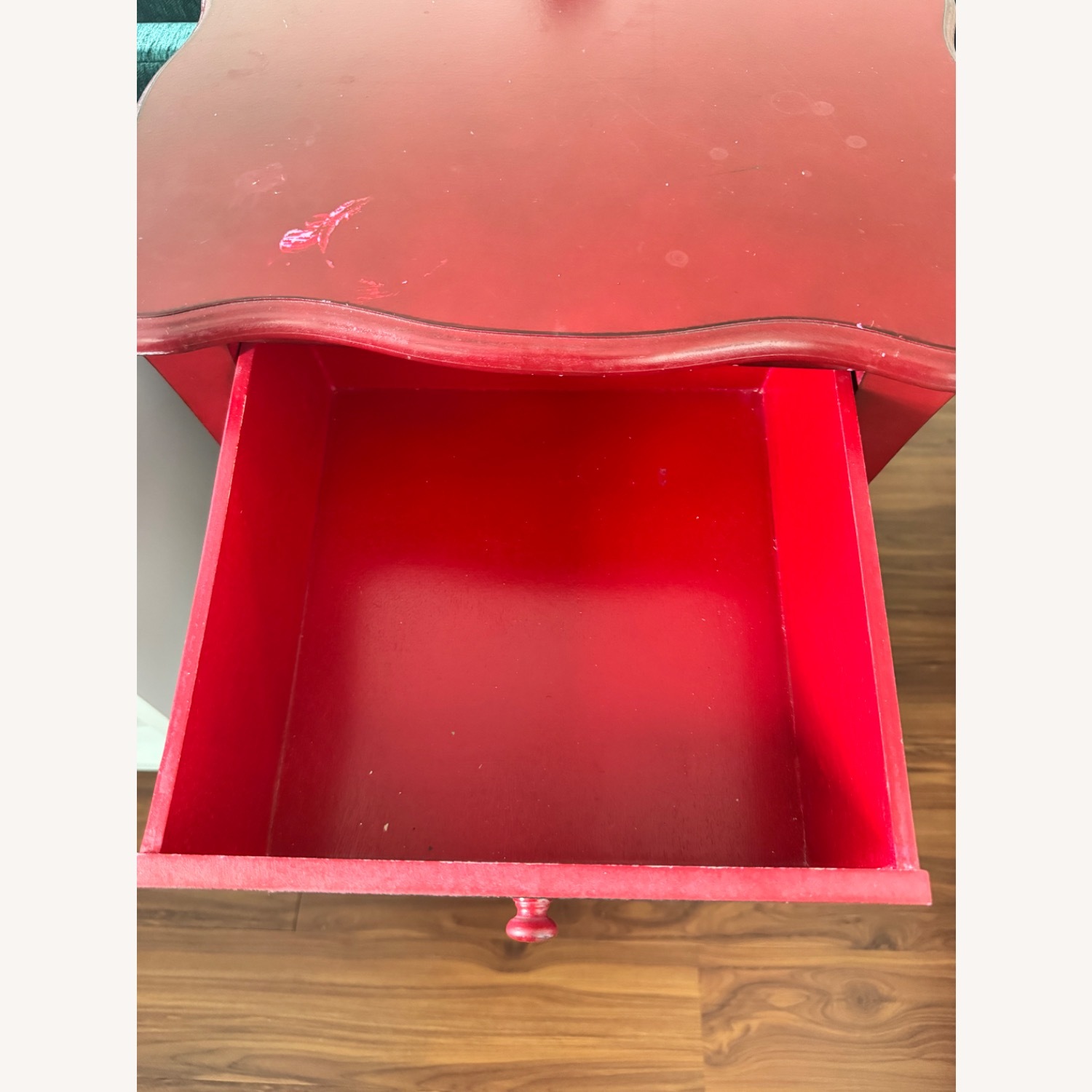 Quirky Red Wood Nightstand - image-3