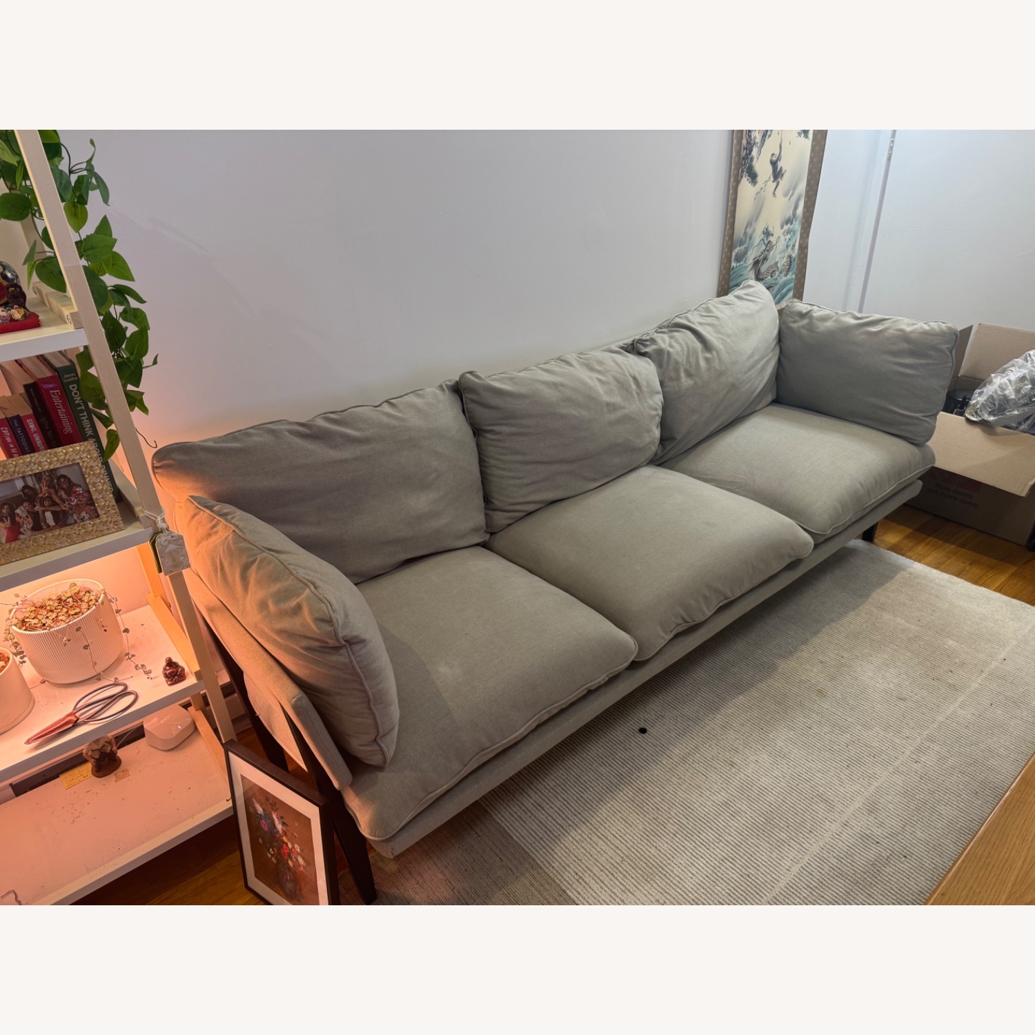 Floyd Sofa 1.0 Light Gray Fabric 3+ Seater Sofa - image-2